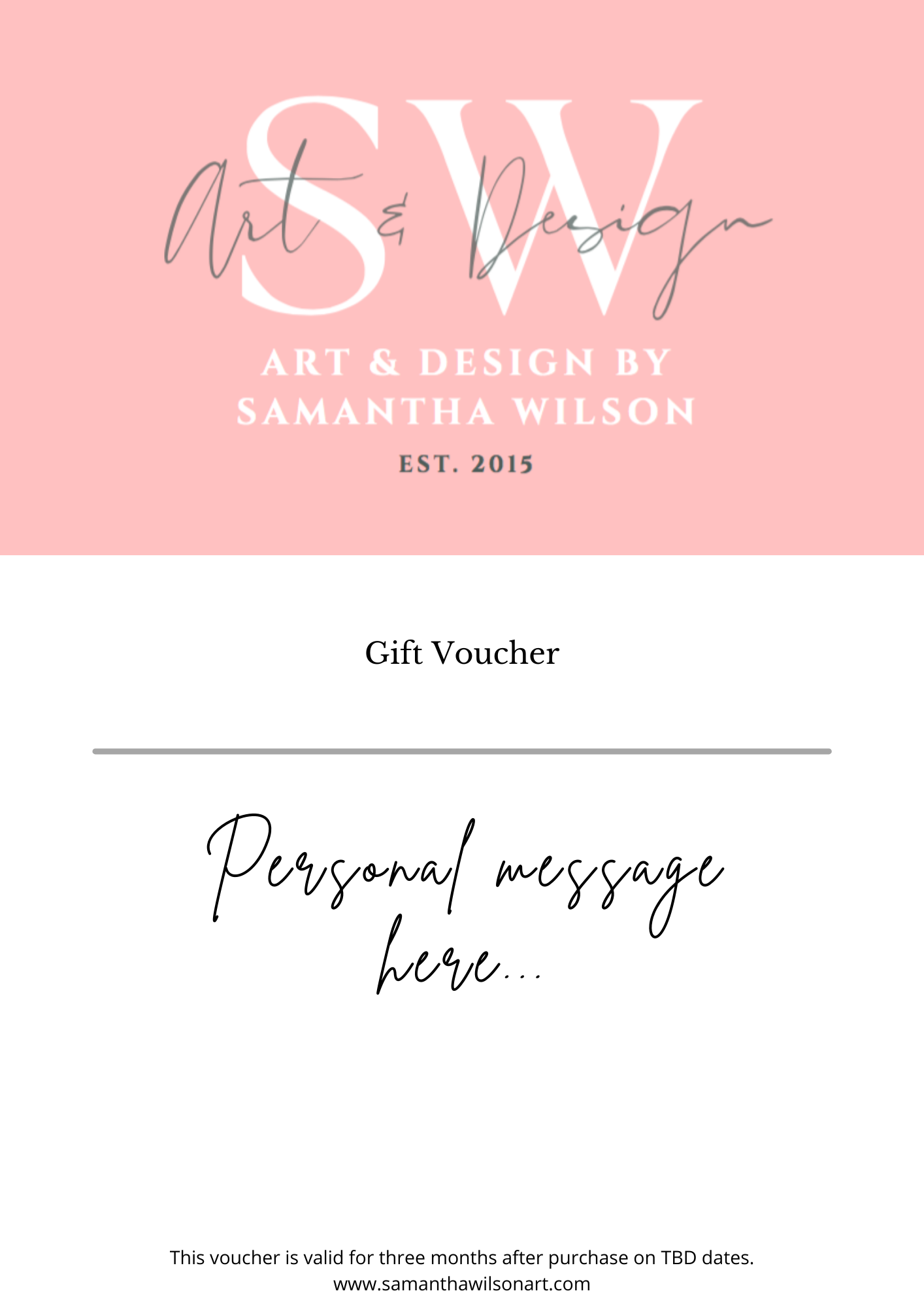 Private Art Course Gift Card