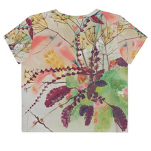 Load image into Gallery viewer, Peach Tulips All-Over Print Crop Tee
