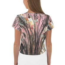 Load image into Gallery viewer, Pink Fern All-Over Print Crop Tee
