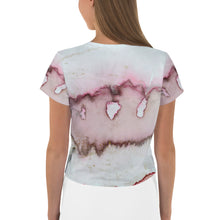 Load image into Gallery viewer, Pink Wave All-Over Print Crop Tee
