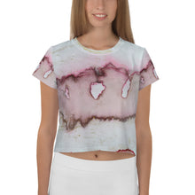 Load image into Gallery viewer, Pink Wave All-Over Print Crop Tee
