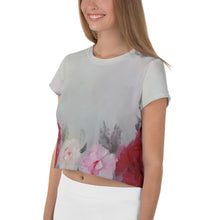 Load image into Gallery viewer, Rose Wreath All-Over Print Crop Tee
