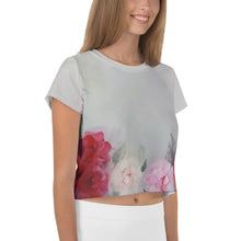 Load image into Gallery viewer, Rose Wreath All-Over Print Crop Tee
