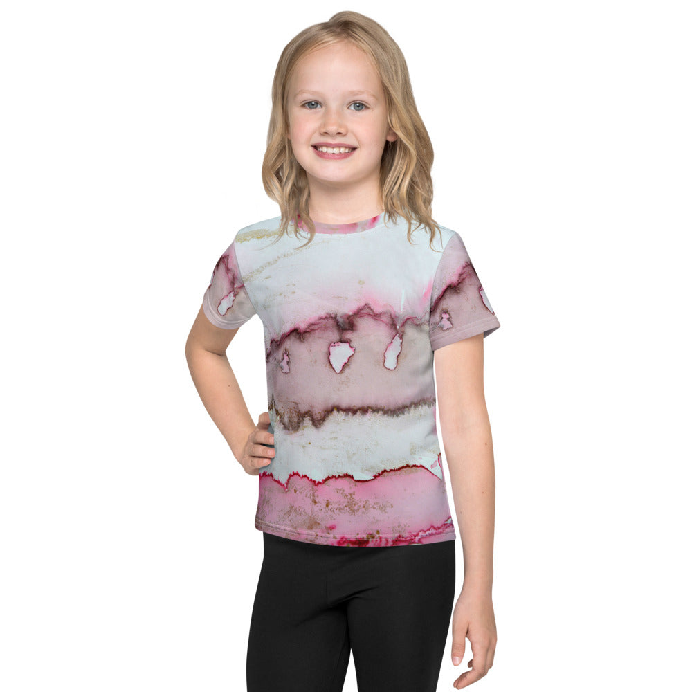 Pink Wave Kids Crew Neck T-Shirt