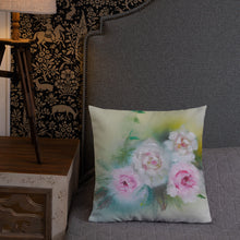 Load image into Gallery viewer, Vintage Rose Yellow Premium Pillow
