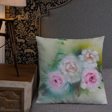 Load image into Gallery viewer, Vintage Rose Yellow Premium Pillow
