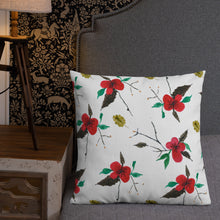 Cargar imagen en el visor de la galería, Red Hibiscus Premium Pillow
