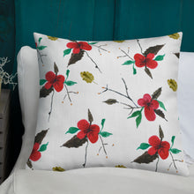 Load image into Gallery viewer, Red Hibiscus Premium Pillow
