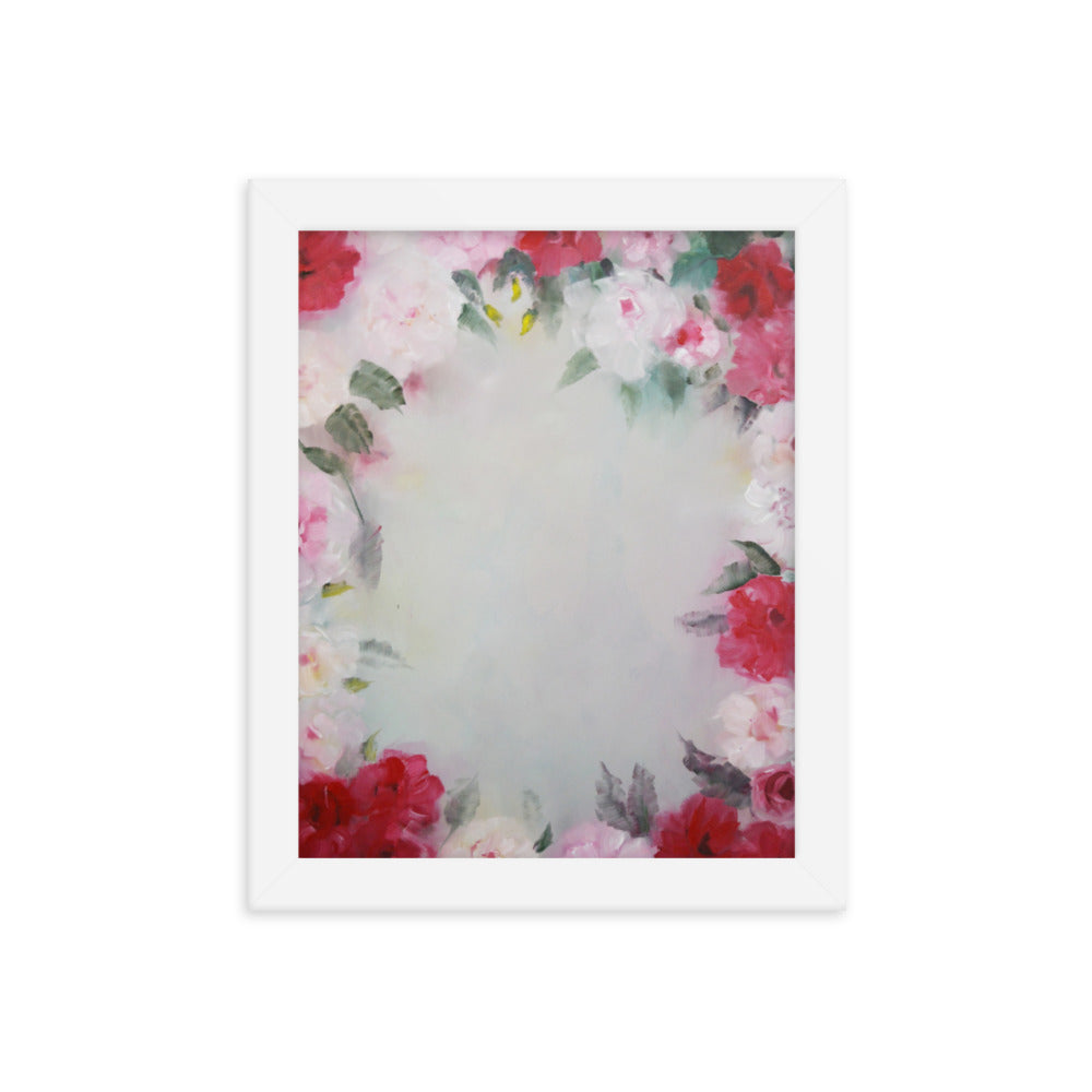 Rose Wreath Framed poster