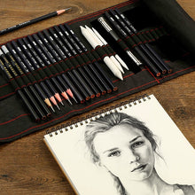 Carregar imagem no visualizador da galeria, Sketch pencil set charcoal full set
